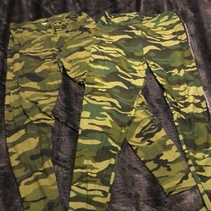Camo legging 2 pairs large